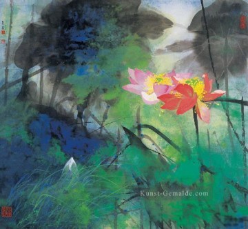 Er Yunpu Seerosen Teich 2 Kunst Chinesische Ölgemälde